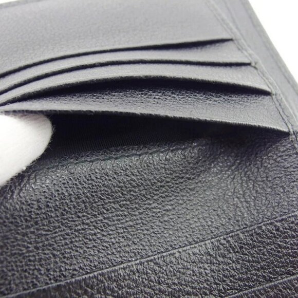 GUCCI W hook wallet leather x suede x gold Authentic Used - Picture 9 of 11